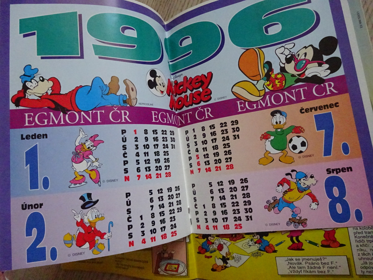MICKEY MOUSE, KOMIKS, DISNEY, 1/1996