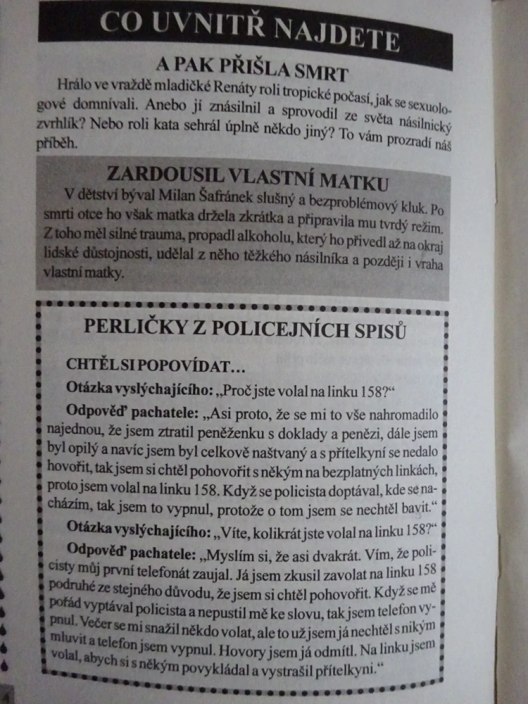 SKUTEČNÉ ZLOČINY Č. 36, **an