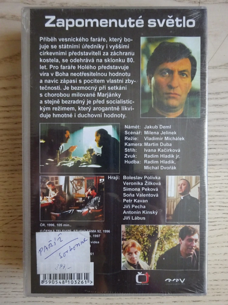 ZAPOMENUTÉ SVĚTLO, VHS VIDEOKAZETA
