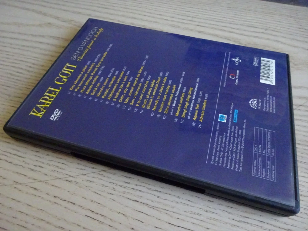 KAREL GOTT, SEN O VÁNOCÍCH, DVD HUDBA