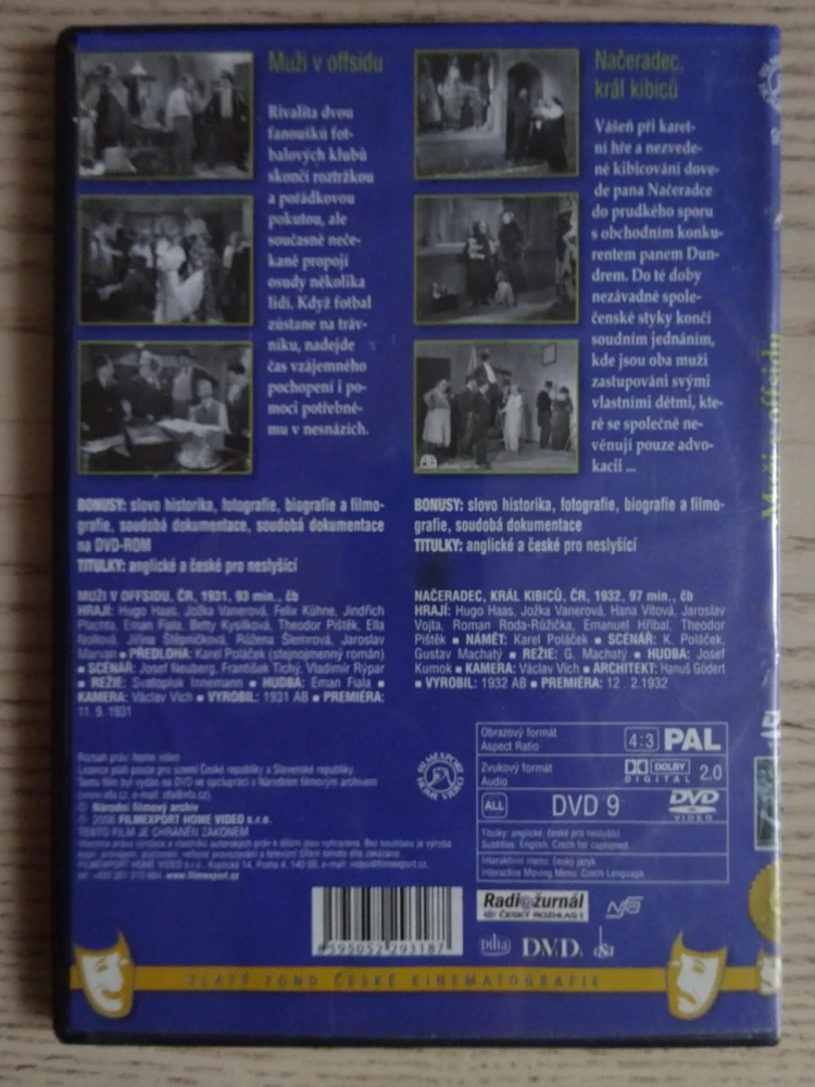 MUŽI V OFFSIDU, NAČERADEC, KRÁL KIBICŮ, 2X NAČERADEC, DVD FILM ČR