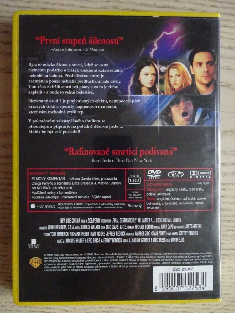 NEZVRATNÝ OSUD 2, DVD FILM