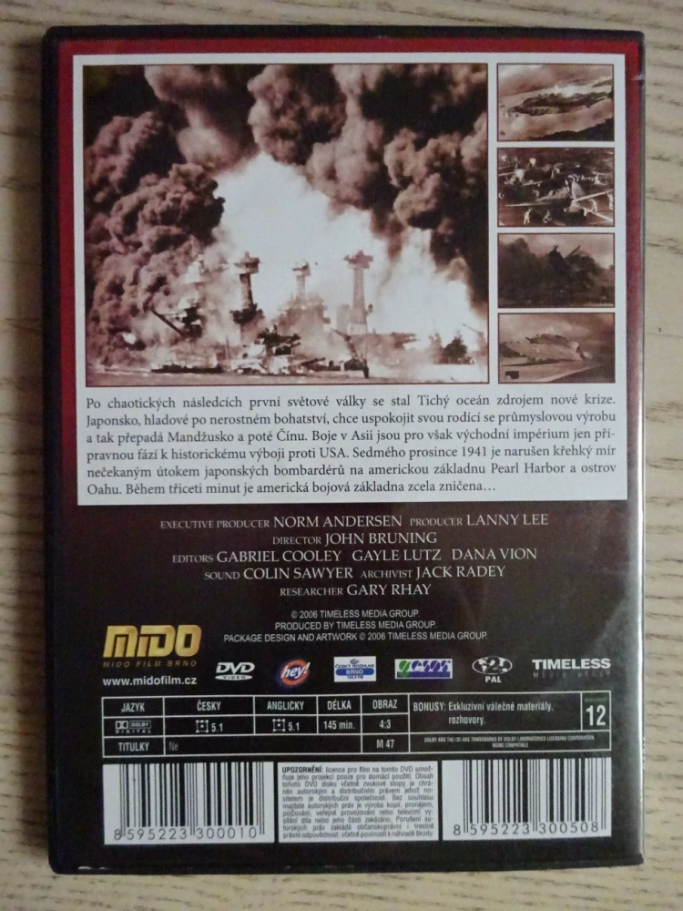 PEARL HARBOR, VÁLKA V PACIFIKU I., DVD FILM DOKUMENT