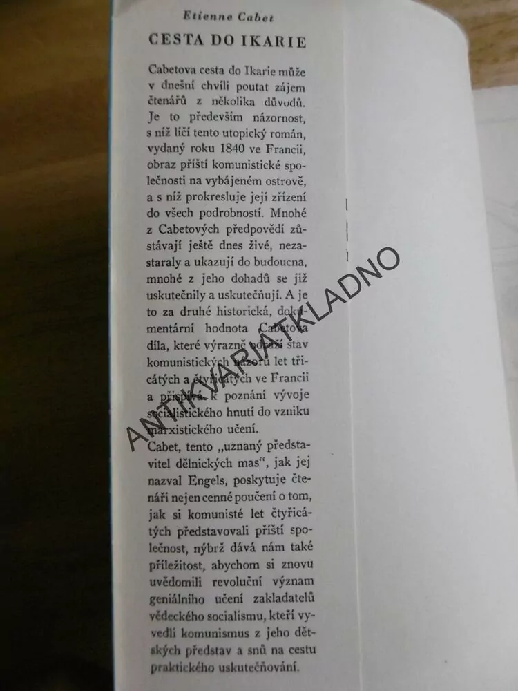 CESTA DO IKARIE, ETIENE CABET