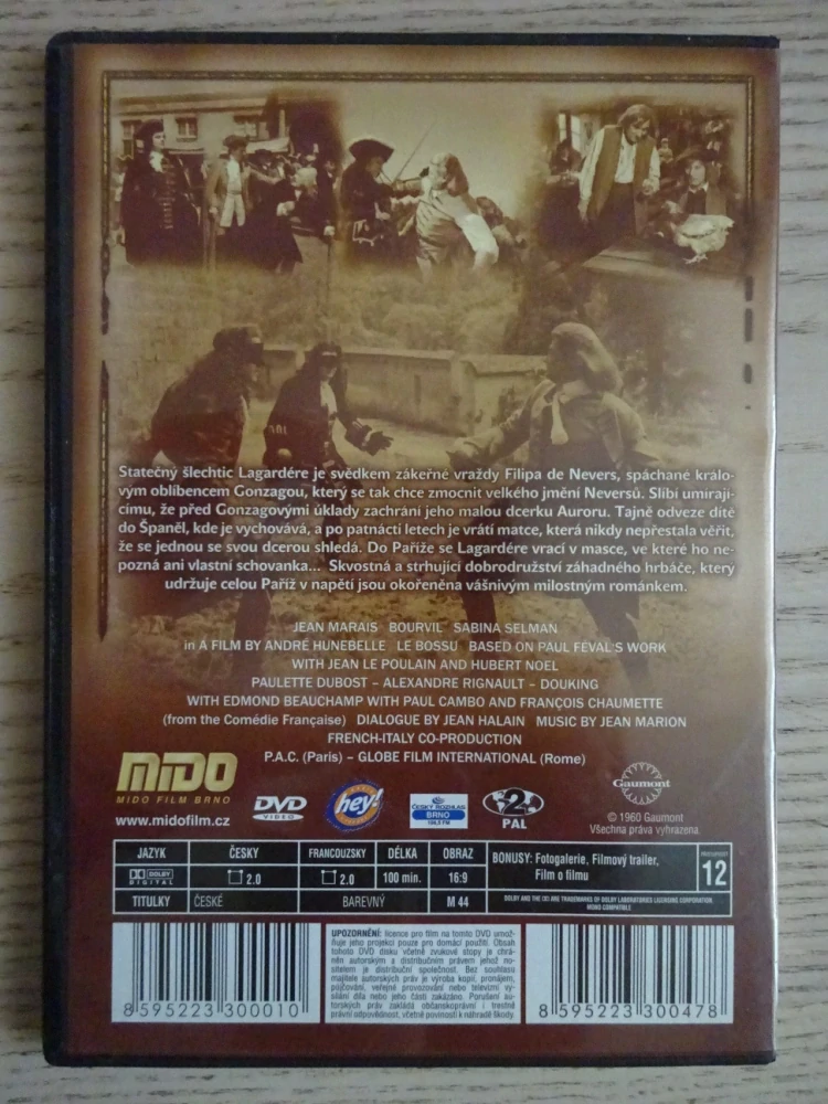 HRBÁČ, JEAN MARAIS, BOURVIL, SELMAN, DVD FILM