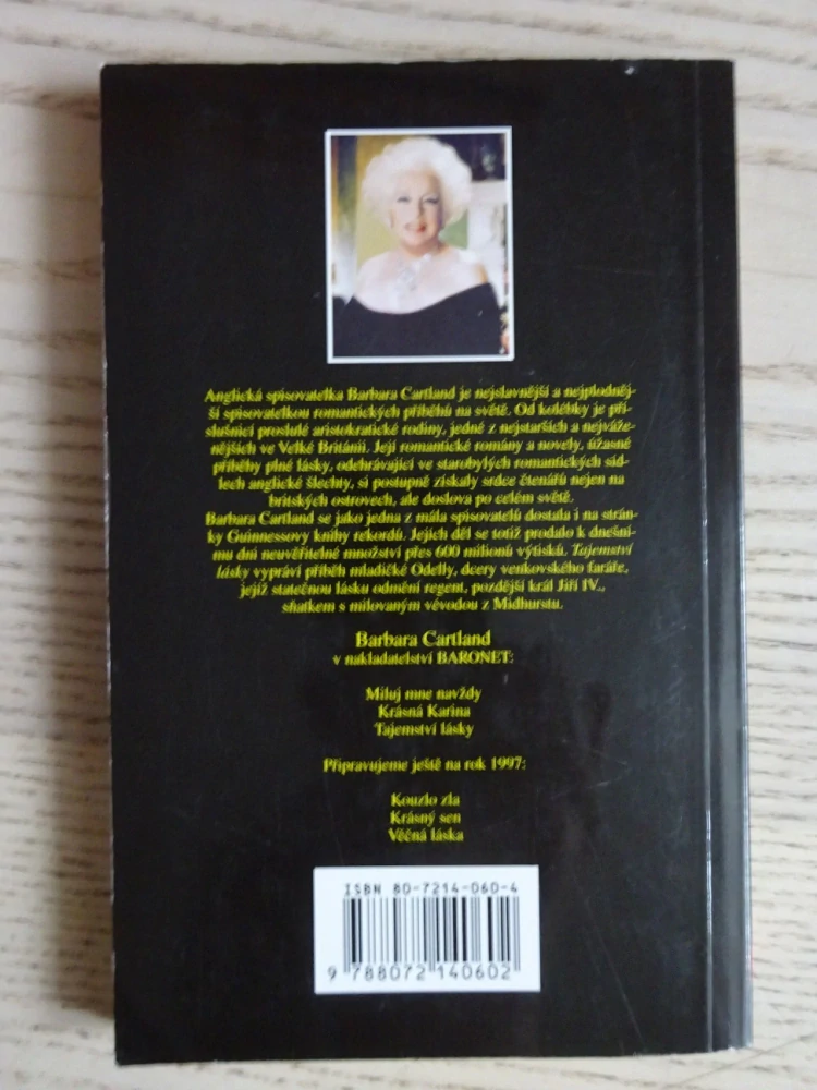 TAJEMSTVÍ LÁSKY, BARBARA CARTLAND, CARTLANDOVÁ, **an