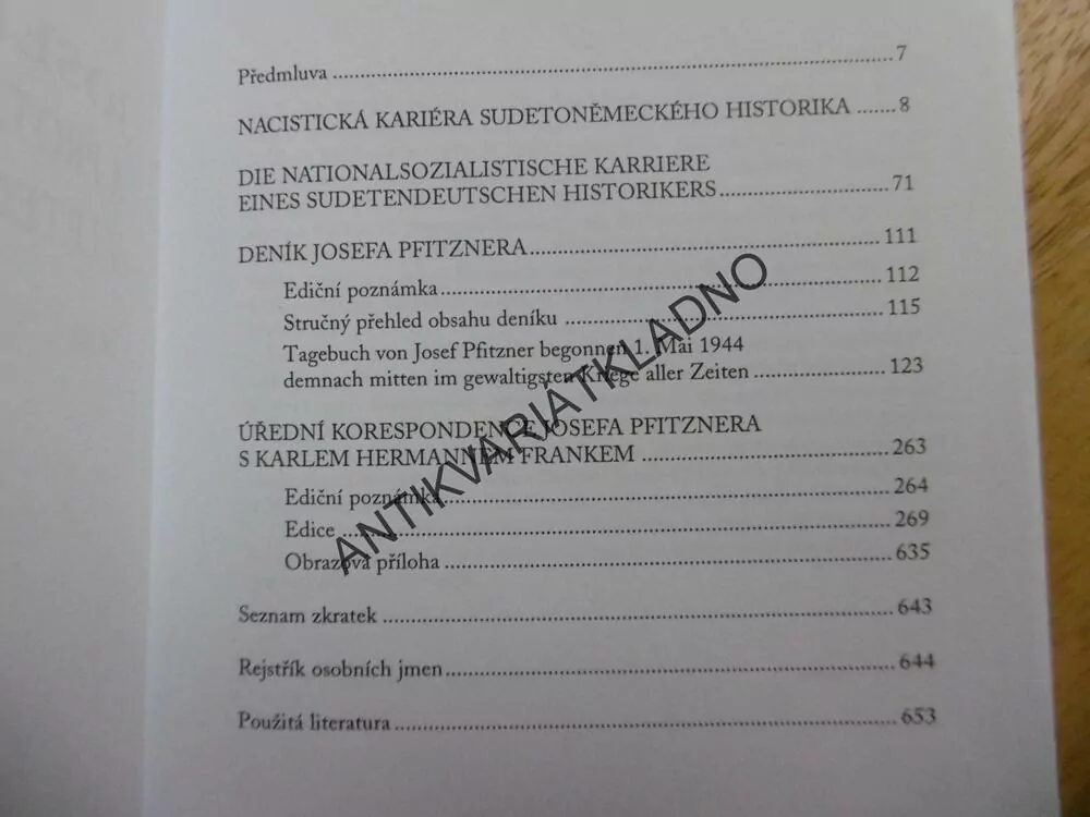 JOSEF PFITZNER A PROTEKTORÁTNÍ PRAHA V LETECH 1939-45, SV.1.,MÍŠKOVÁ,ŠUSTEK, P-A