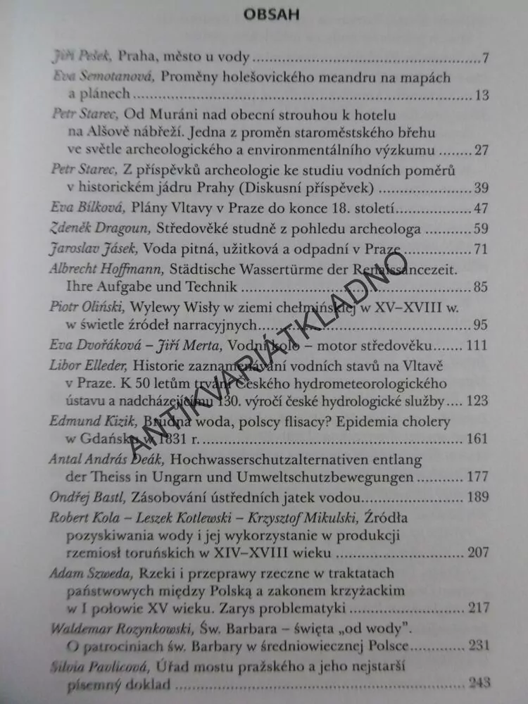DOCUMENTA PRAGENSIA XXIV,MĚSTO A VODA, P-A