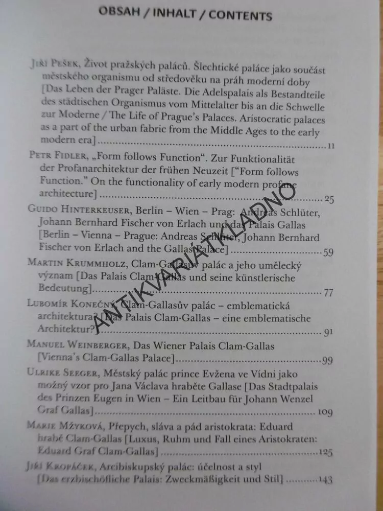 DOCUMENTA PRAGENSIA XXVIII, ŽIVOT PRAŽSKÝCH PALÁCŮ, P-A