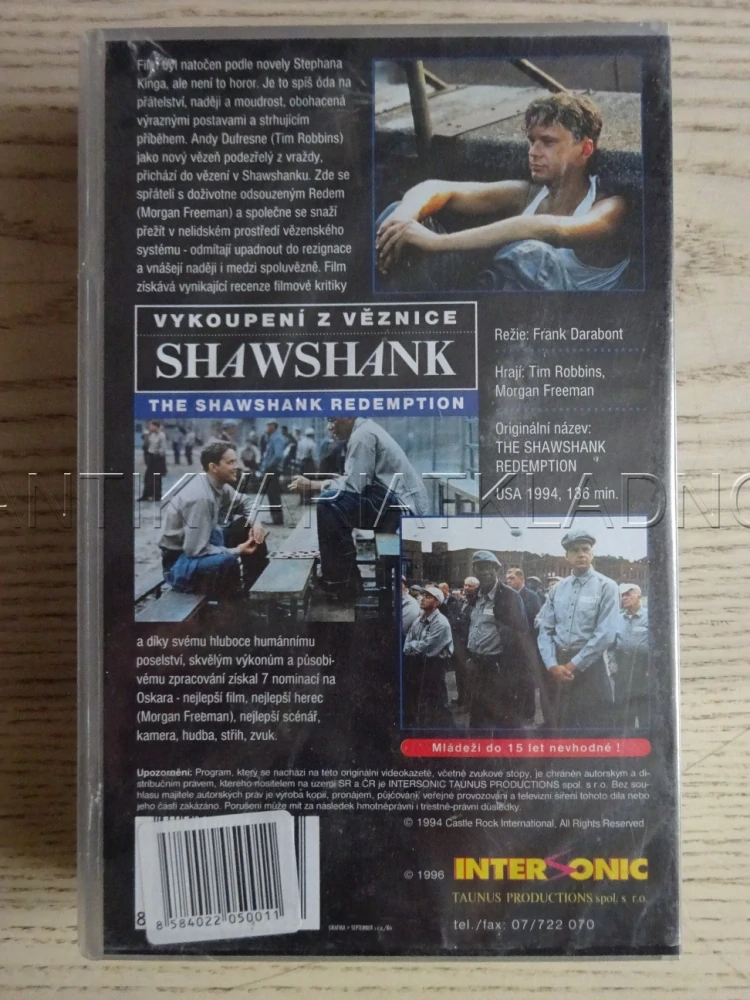 VYKOUPENÍ Z VĚZNICE SHAWSHANK, VHS