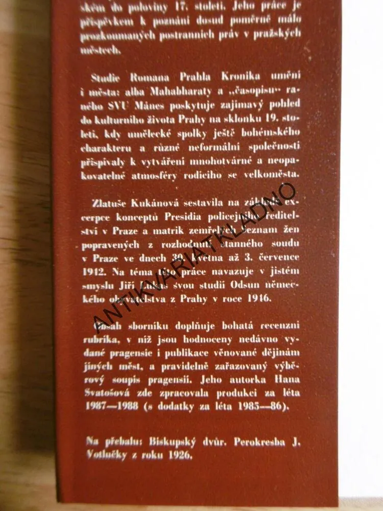 PRAŽSKÝ SBORNÍK HISTORICKÝ XXIII, 1990, P-A