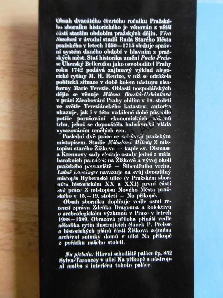 PRAŽSKÝ SBORNÍK HISTORICKÝ XXIV, 1991, P-A
