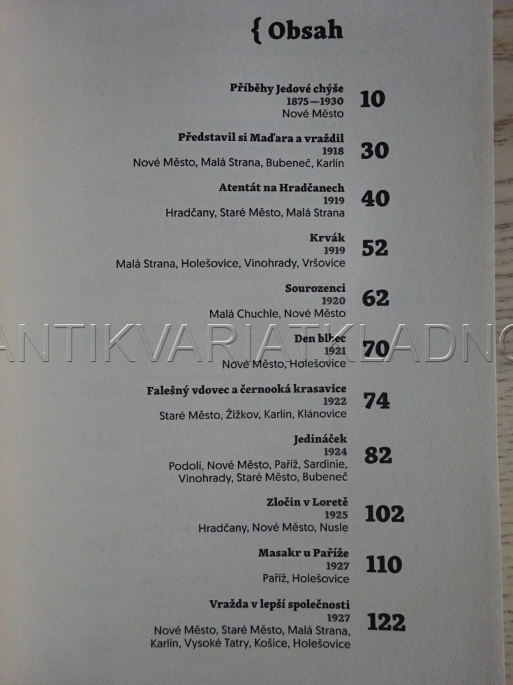 PRAŽSKÉ MORDY, SKUTEČNÉ KRIMINÁLNÍ PŘÍPADY Z LET PRVNÍ REPUBLIKY (1918-1938), **an