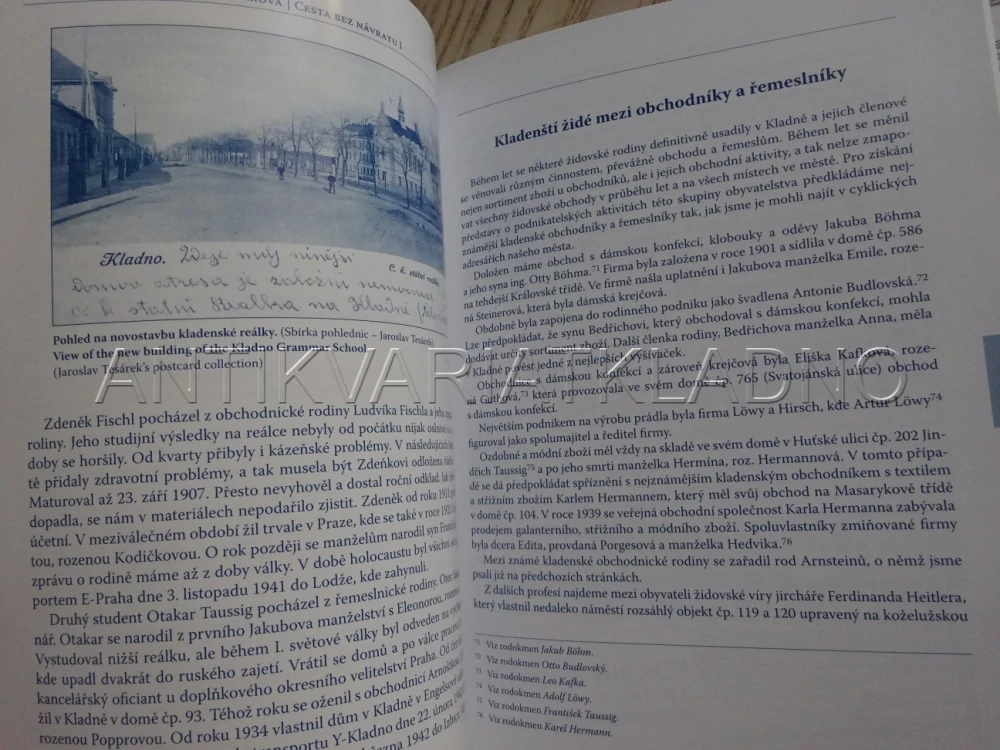 CESTA BEZ NÁVRATU I-II, kladenská židovská obec 1853-1942, KLADNO, IRENA VEVERKOVÁ, **an