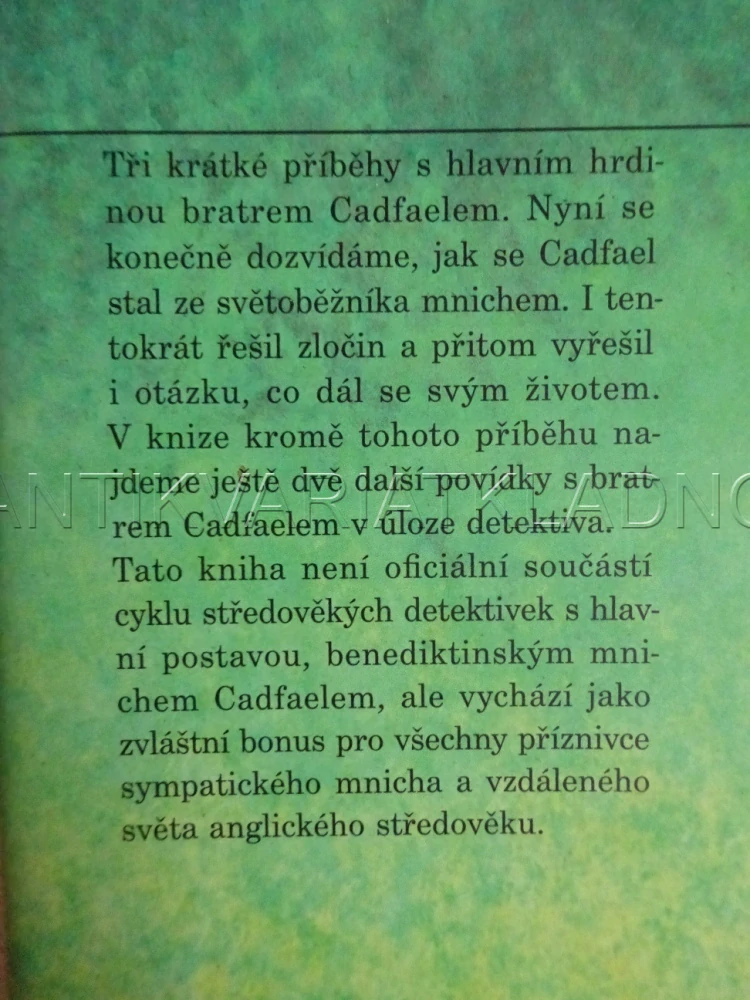 NEOBYČEJNÝ BENEDIKTIN, ADVENT BRATRA CADFAELA, ELLIS PETERSOVÁ, **an