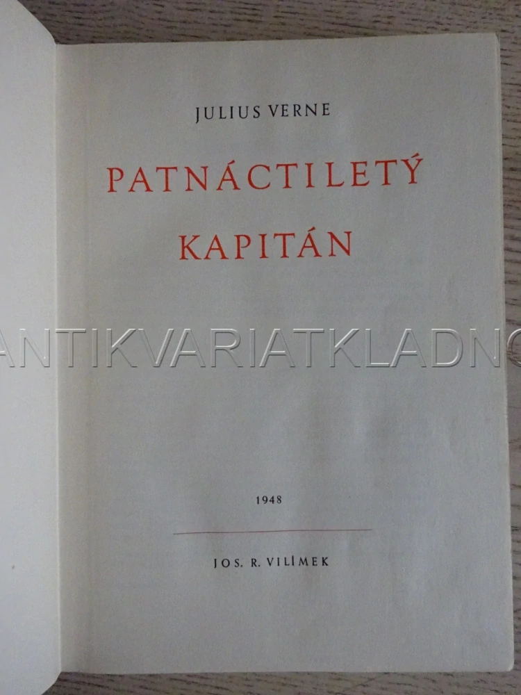PATNÁCTILETÝ KAPITÁN, JULES VERNE, 1948, **an
