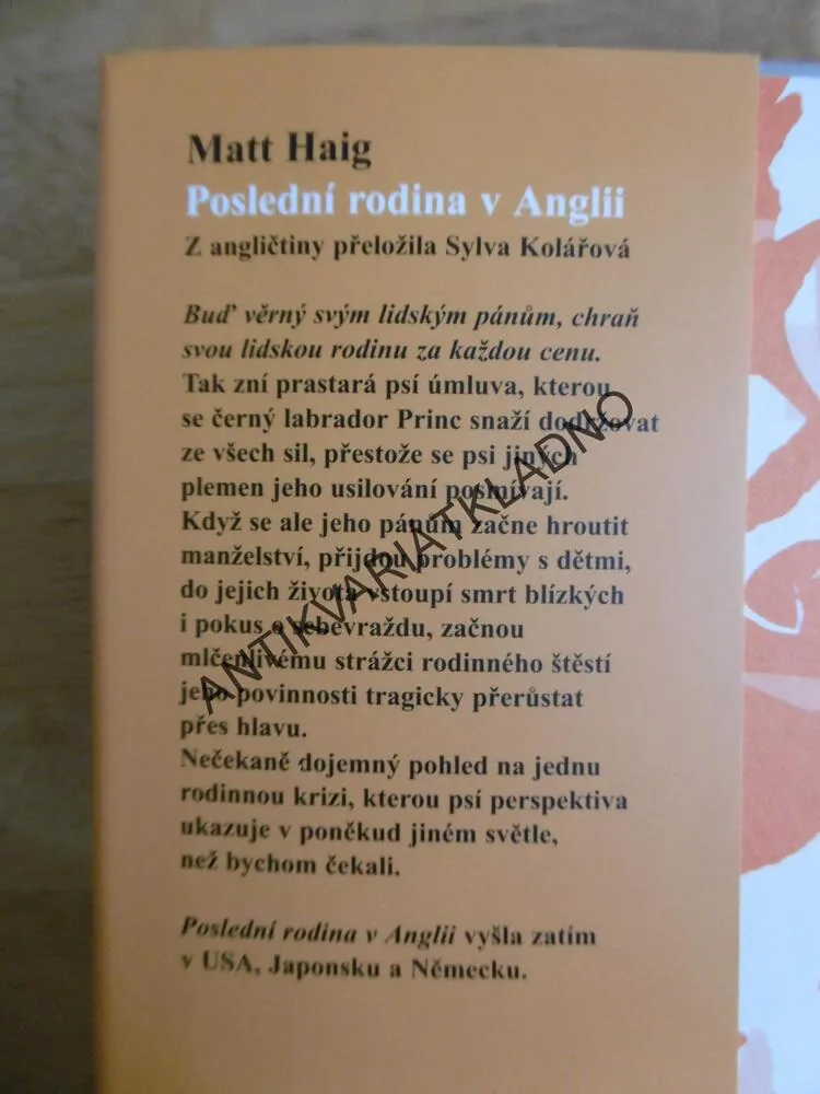 POSLEDNÍ RODINA V ANGLII, MATT HAIG, **an
