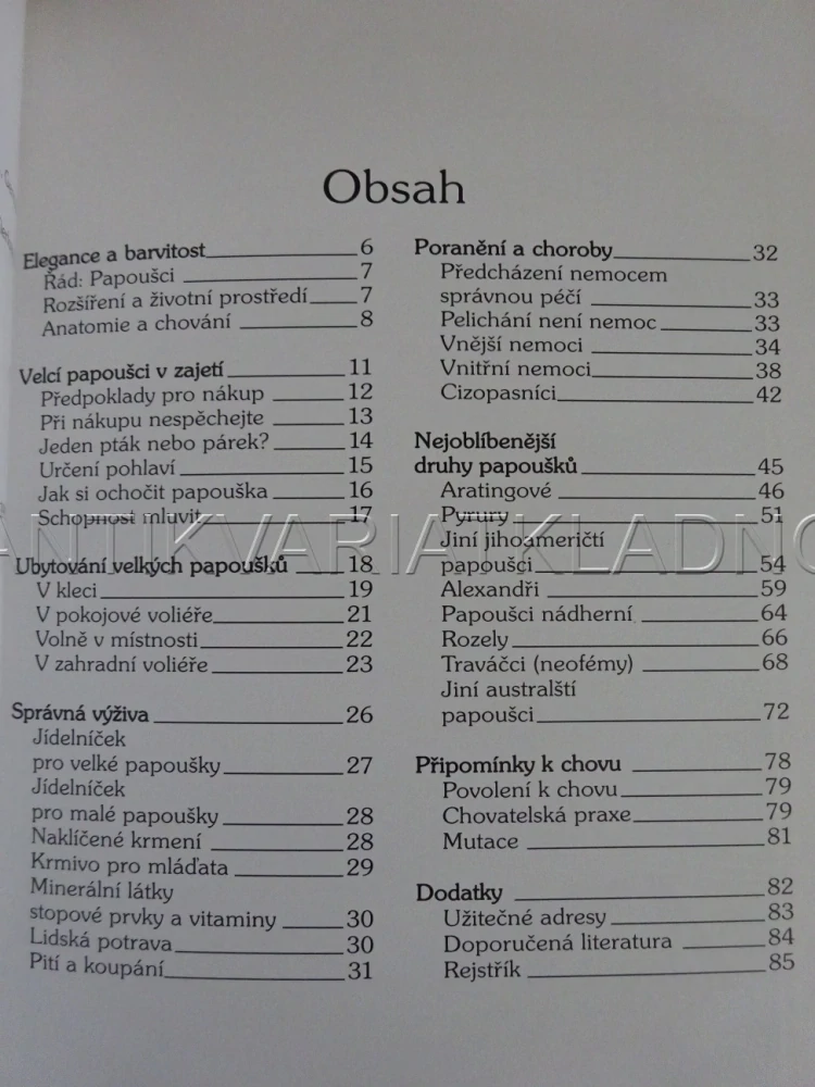 VŠECHNO O VELKÝCH PAPOUŠCÍCH, HORST BIELFELD, **an