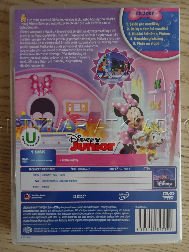 MINNIE A SALÓN PRO MAZLÍČKY, MICKEYHO KLUBÍK, DVD FILM DISNEY