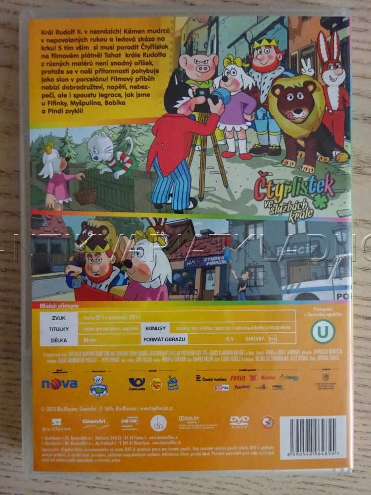 ČTYŘLÍSTEK VE SLUŽBÁCH KRÁLE, DVD FILM