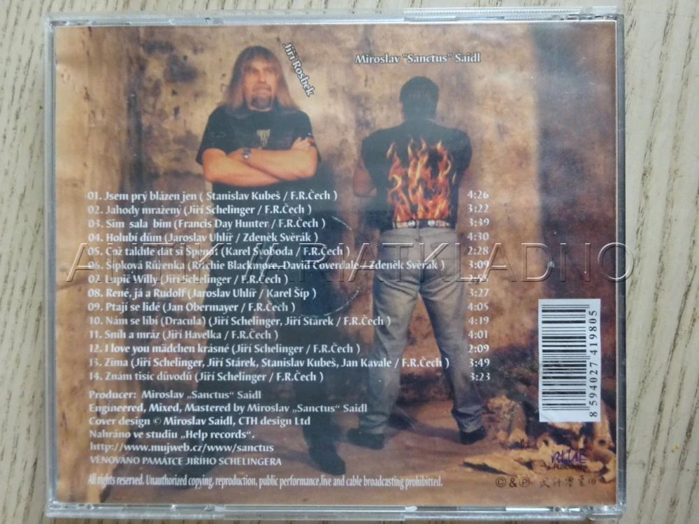 JIŘÍ ROSBEK ZPÍVÁ PÍSNĚ JIŘÍHO SCHELINGERA, CD HUDBA