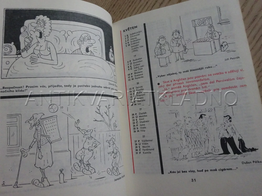 HUMORISTICKÝ MINIKALENDÁŘ DIKOBRAZU, 1985, **an