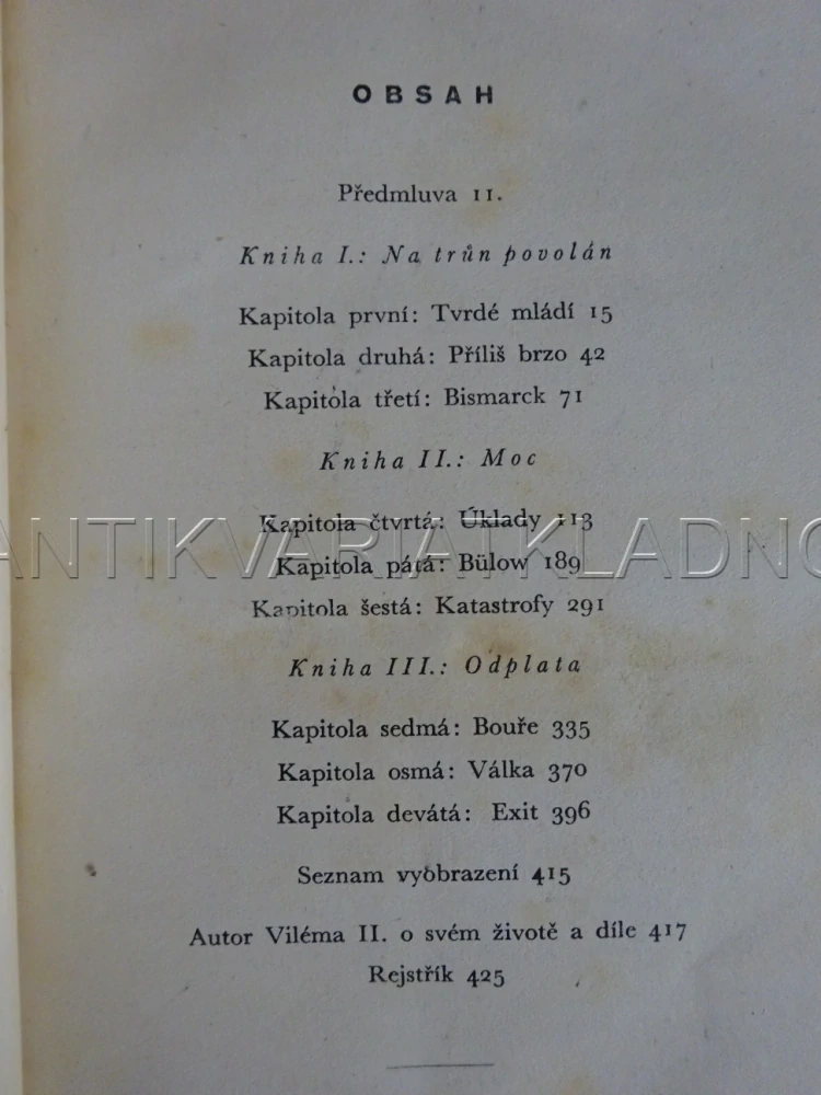 VILÉM II., EMIL LUDWIG, **an