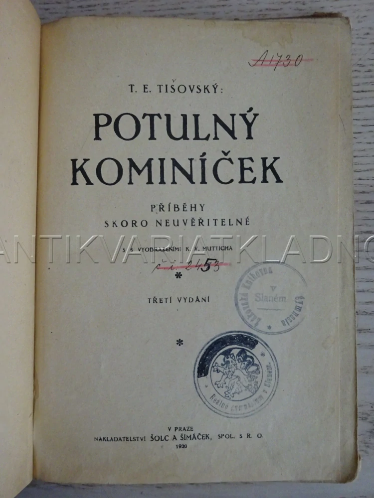 POTULNÝ KOMINÍČEK, TISOVSKÝ, MUTTICH, **an