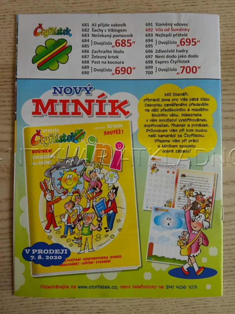 ČTYŘLÍSTEK 692 - VÍLA OD ŠUMĚNKY
