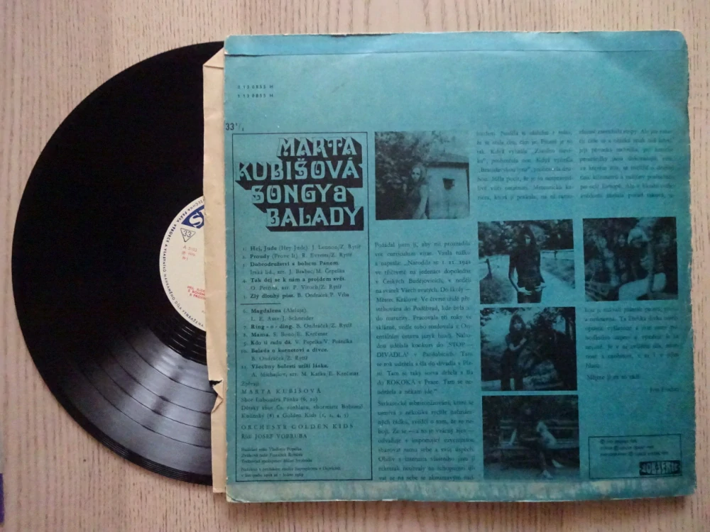 MARTA KUBIŠOVÁ, SONGY A BALADY, LP