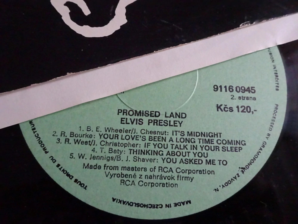 ELVIS PRESLEY, PROMISED LAND, LP