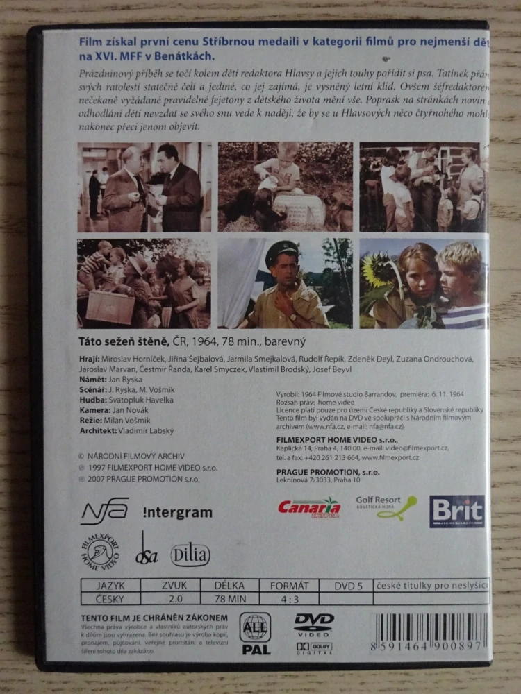 TÁTO SEŽEŇ ŠTĚNĚ, DVD FILM