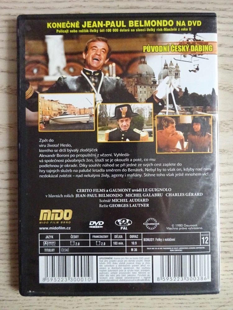 KAŠPÁREK, BELMONDO, DVD FILM