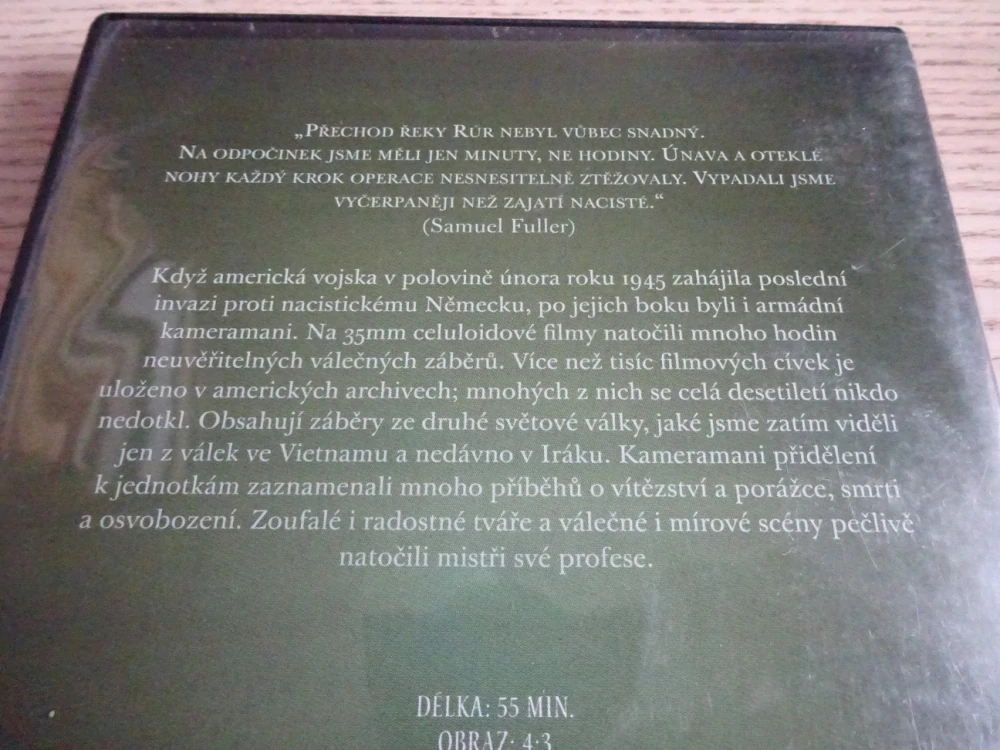 VÁLEČNÉ KAMERY Z ROKU 1945 - PŘEKROČENÍ ŘEKY RÚR, DVD FILM DOKUMENT VÁLKA