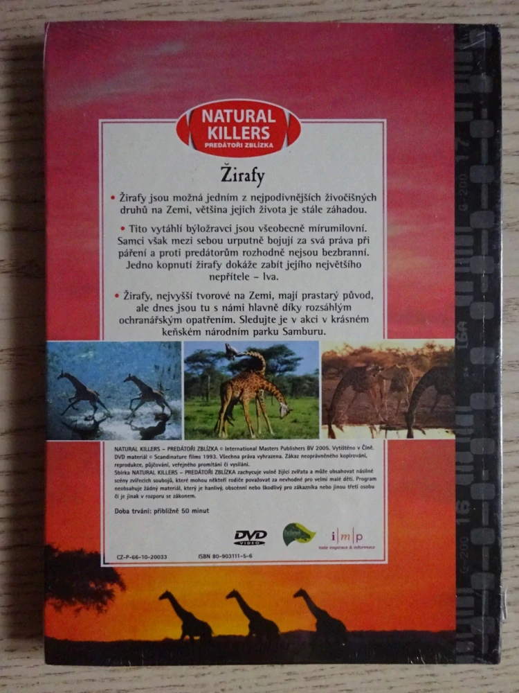 ŽIRAFY, VYŠŠÍ SPOLEČNOST AFRIKY, DVD FILM DOKUMENT