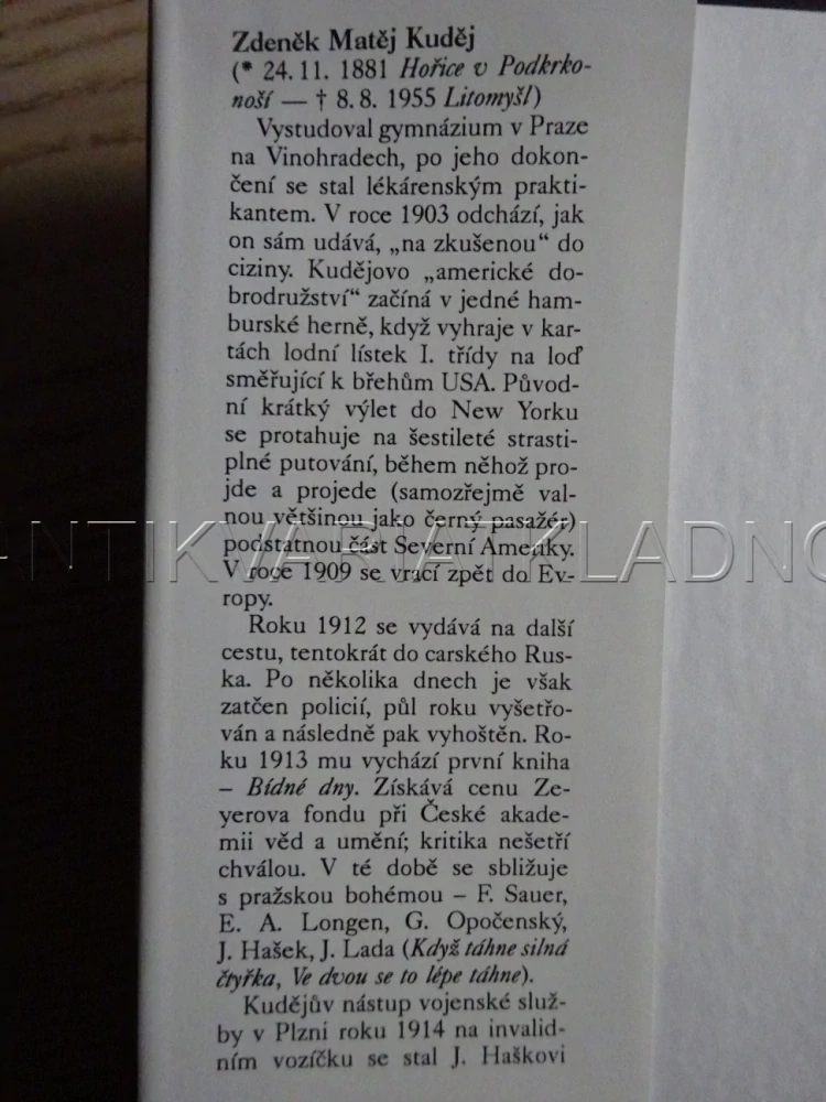 MEZI DVĚMA OCEÁNY, Z. M. KUDĚJ, **an