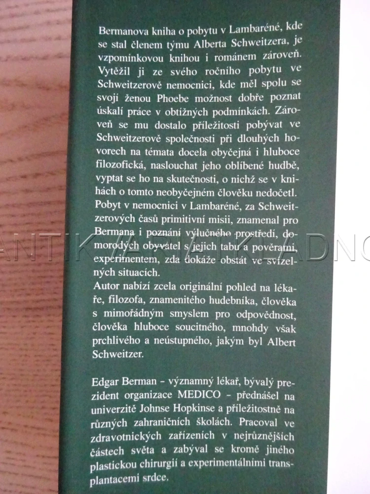 SE SCHWEITZEREM V AFRICE, EDGAR BERMAN, **an
