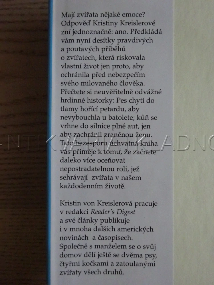 JAK ZVÍŘATA MILUJÍ BLIŽNÍHO SVÉHO, KRISTIN VON KREISLER, **an