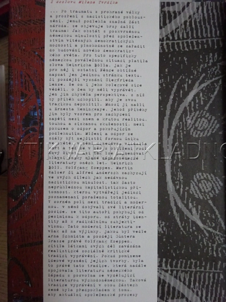 TŘI ROMÁNY, WOLFGANG KOEPPEN, **an