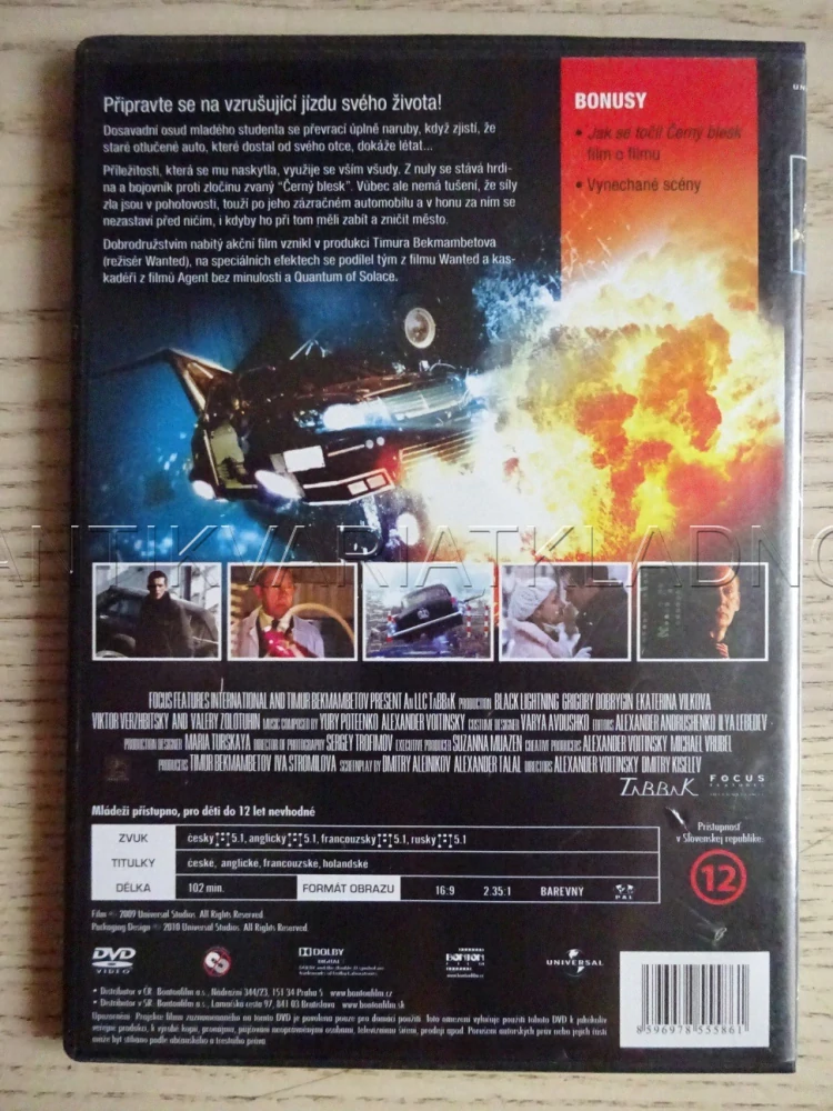 ČERNÝ BLESK, DVD FILM