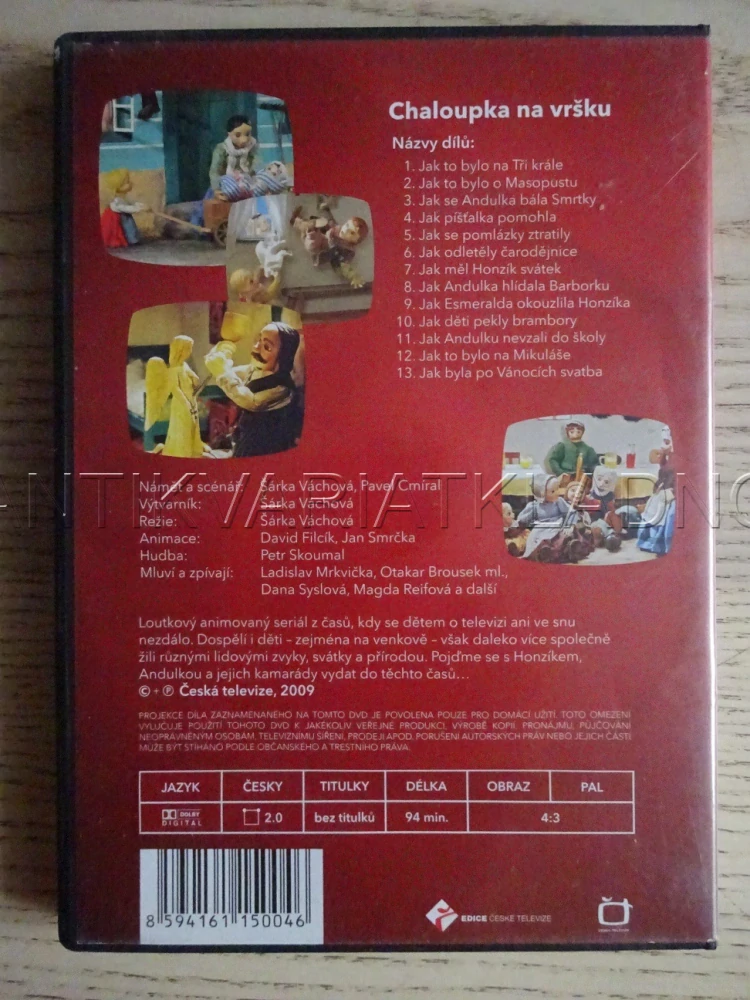 CHALOUPKA NA VRŠKU, DVD FILM