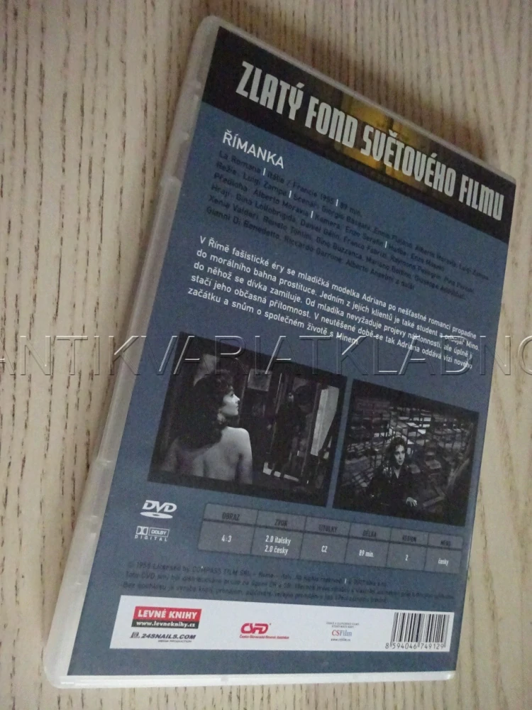 ŘÍMANKA, GINA LOLLOBRIGIDA, DVD FILM