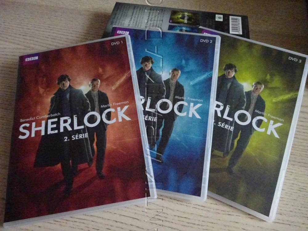 SHERLOCK, 2. SÉRIE,FREEMAN, CUMBERBATCH, 3X DVD FILM