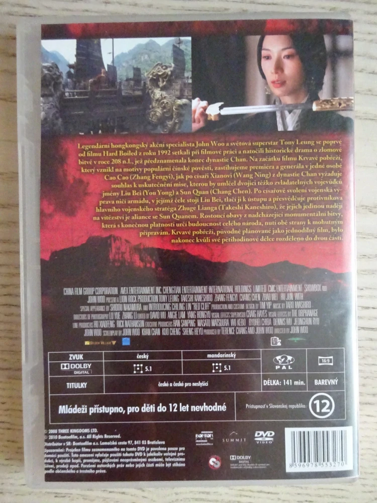 KRVAVÉ POBŘEŽÍ, JOHN WOO, DVD FILM