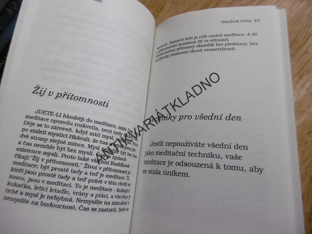 ORANŽOVÁ KNIHA MEDITAČNÍ TECHNIKY, OSHO