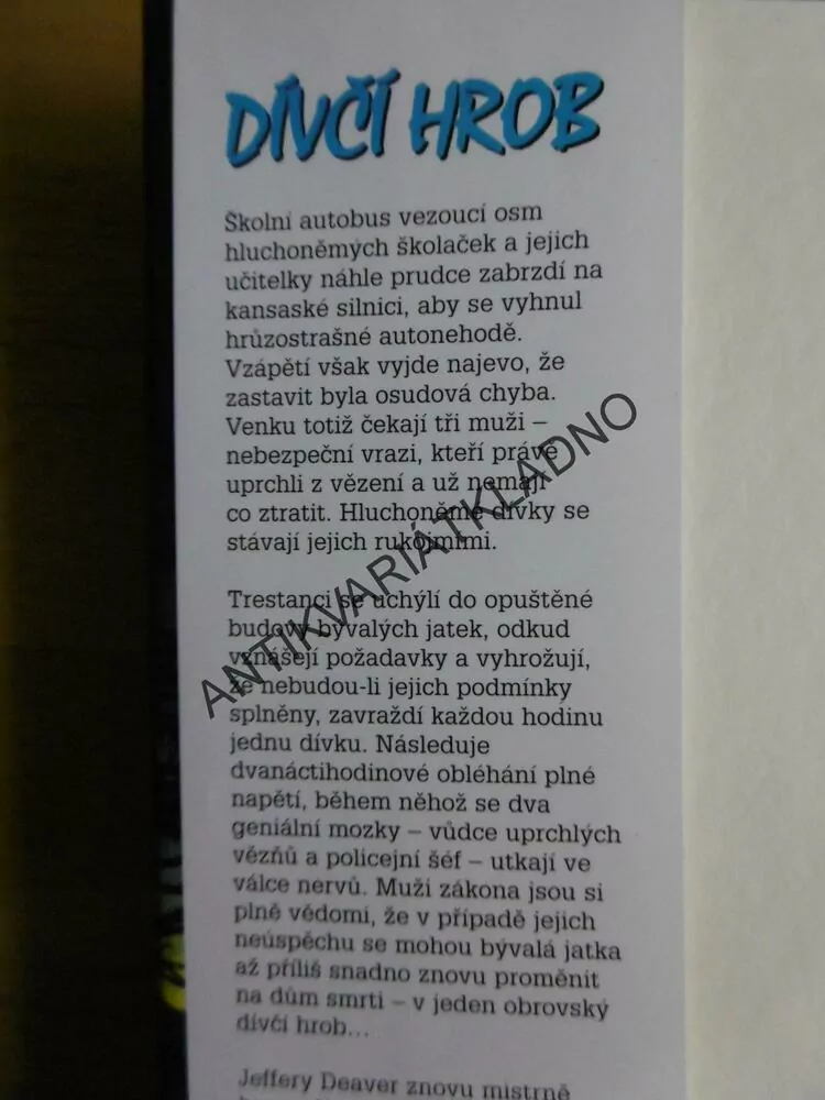DÍVČÍ HROB, JEFFERY DEAVER