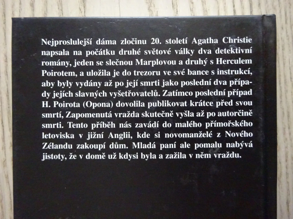 ZAPOMENUTÁ VRAŽDA, AGATHA CHRISTIE, **an