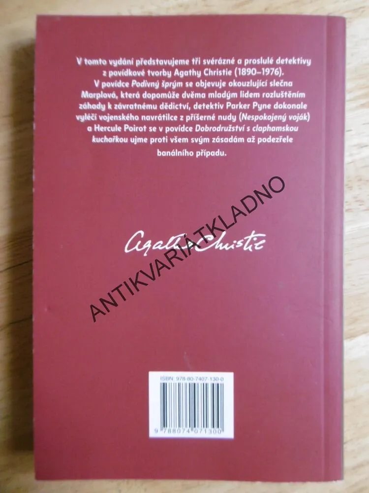 PODIVNÝ ŠPRÝM, AGATHA CHRISTIE, ČESKO- ANGLICKY,