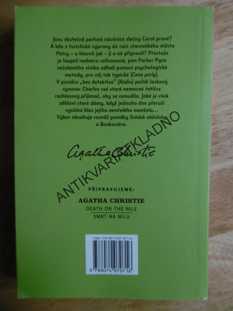 SVĚDEK OBŽALOBY, AGATHA CHRISTIE, ČESKO- ANGLICKY,