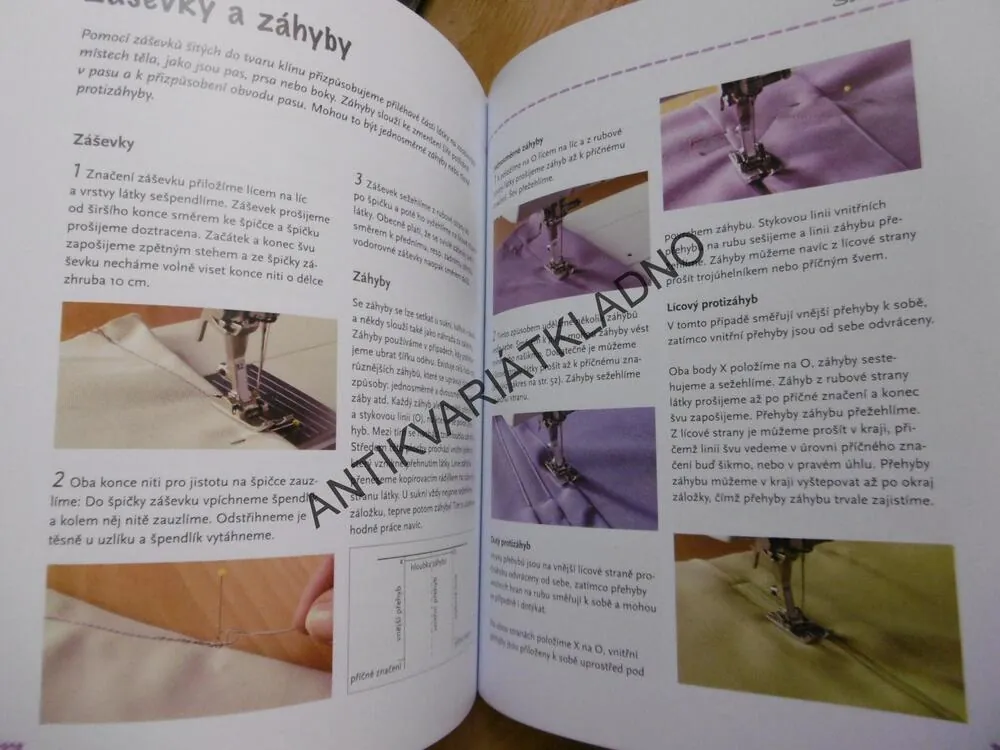 ZÁKLADNÍ POSTUPY A TECHNIKY, KNIHA ŠITÍ KROK ZA KROKEM